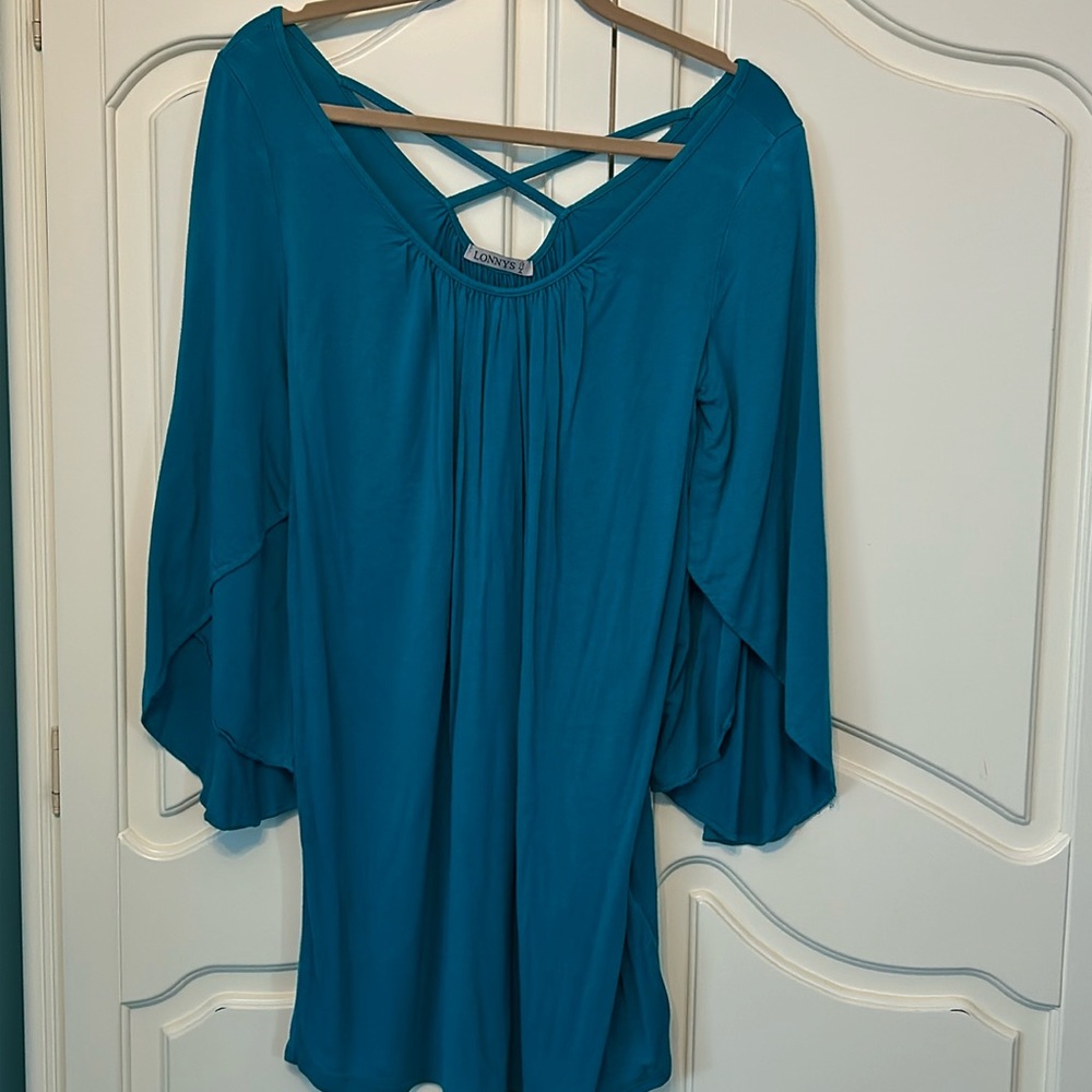 Lonny’s Teal Loose Fitting Dress / Cover- Up. Women’s Medium